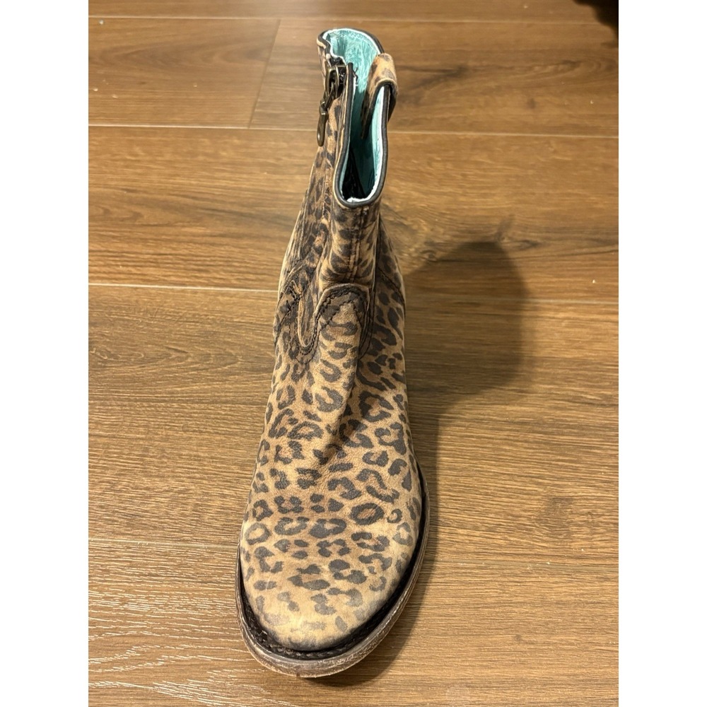 Corral Women's Handcrafted Leopard Print Western Boots Size 7 - Picture 9 of 13